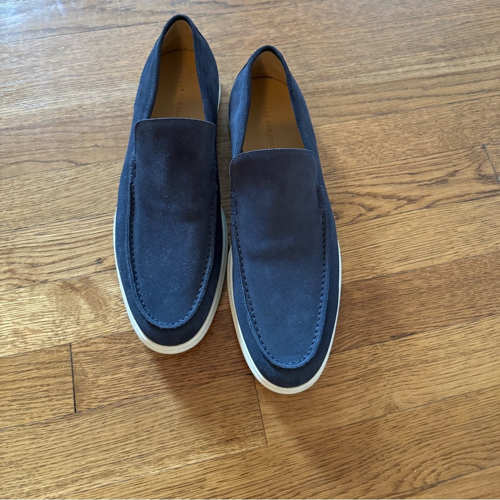 Italic Blue Suede Shoes- Otis Loafer